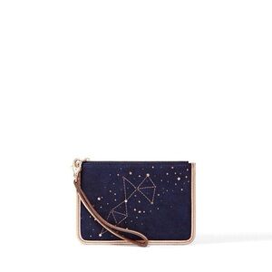 Fossil Constellation Suede Leather Wristlet Wallet